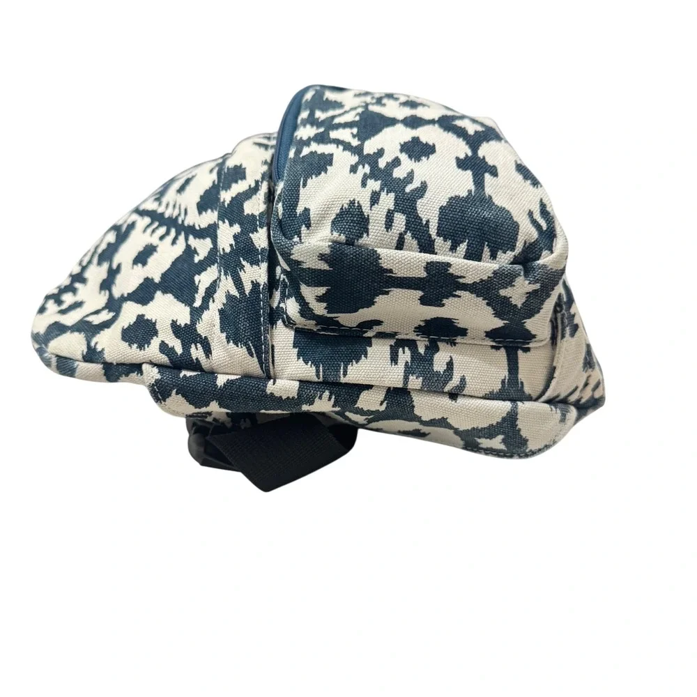 Kavu Sling Rope Bag Canvas Beige Deep Blue‎ Blot Color Padded Stitch Logo